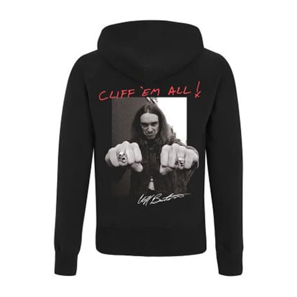 Metallica Unisex Adult Cliff Burton Fist Full Zip Hoodie