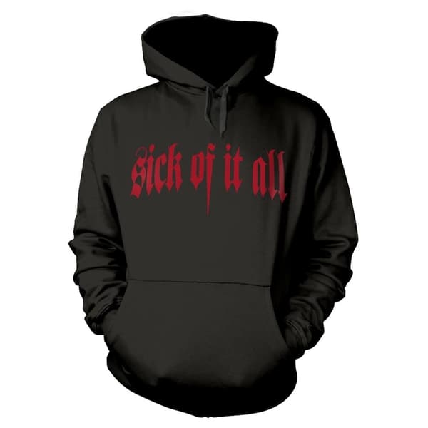 Sick Of It All Unisex Adult Eagle Hoodie Black M