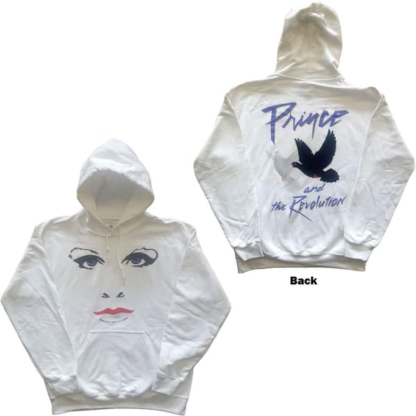 Prince Unisex Faces Hoodie för vuxna White M