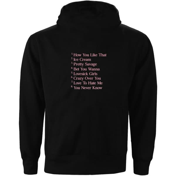 BlackPink Unisex hættetrøje til voksne med albummet Tracklist
