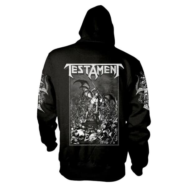 Testament Unisex voksen Pitchfork Horns Hættetrøje med lynlås
