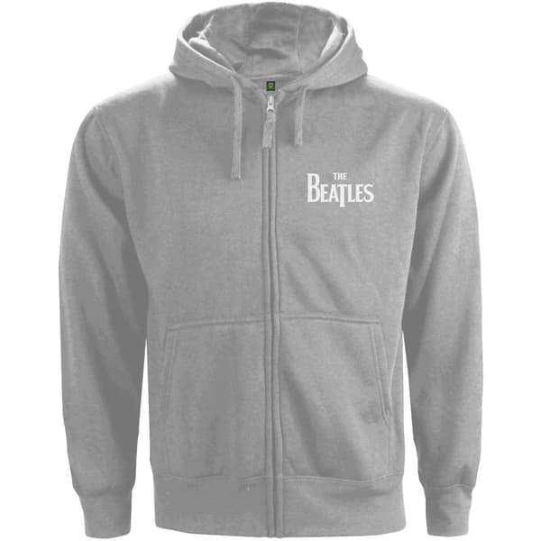 The Beatles Unisex vuxen med ryggtryck med dragkedja Grey Marl L