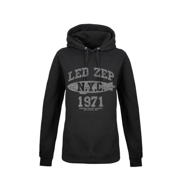 Led Zeppelin Kvinnor/Damer Lz College Hoodie Black XL