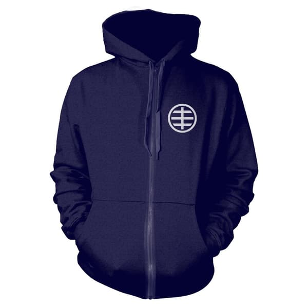 Hüsker Dü Unisex hættetrøje med lynlås med cirkellogo til voksne