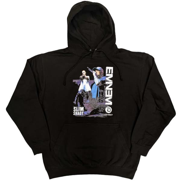 Eminem Unisex Adult Detroit Pullover Hoodie Black L