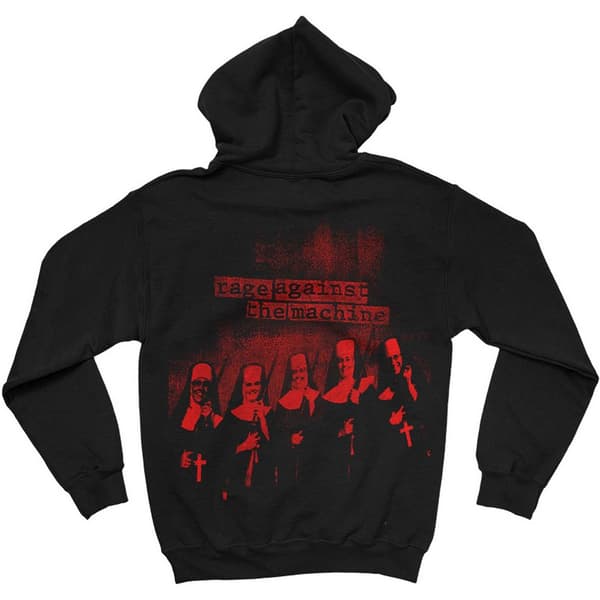 Rage Against the Machine Unisex vuxen nunnor med tryck på ryggen Hoodie