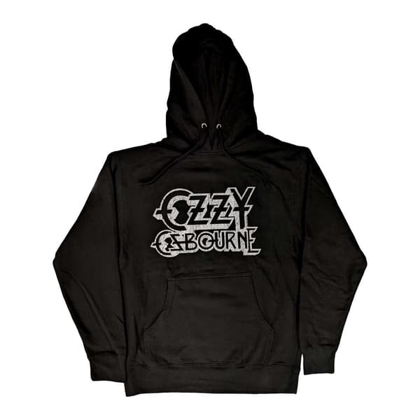 Ozzy Osbourne Unisex Adult Vintage Logo Pullover Hoodie Black M