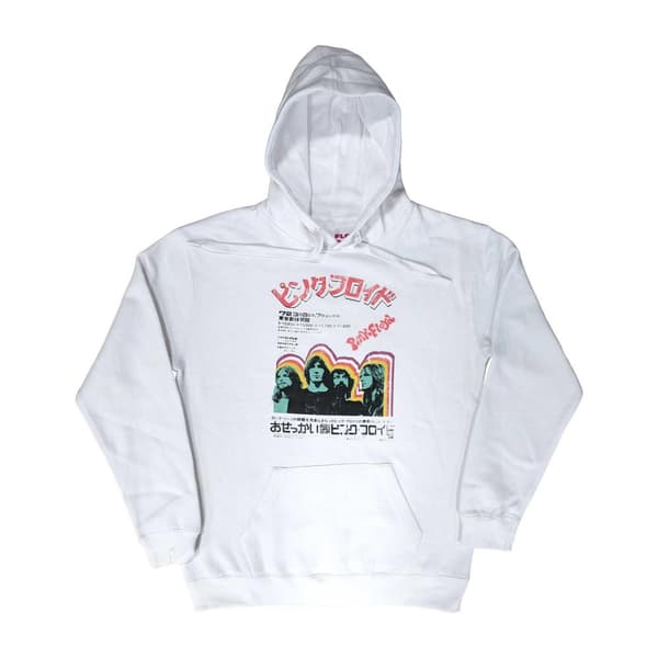 Pink Floyd Unisex Adult Japanese Poster Pullover Hoodie White XXL