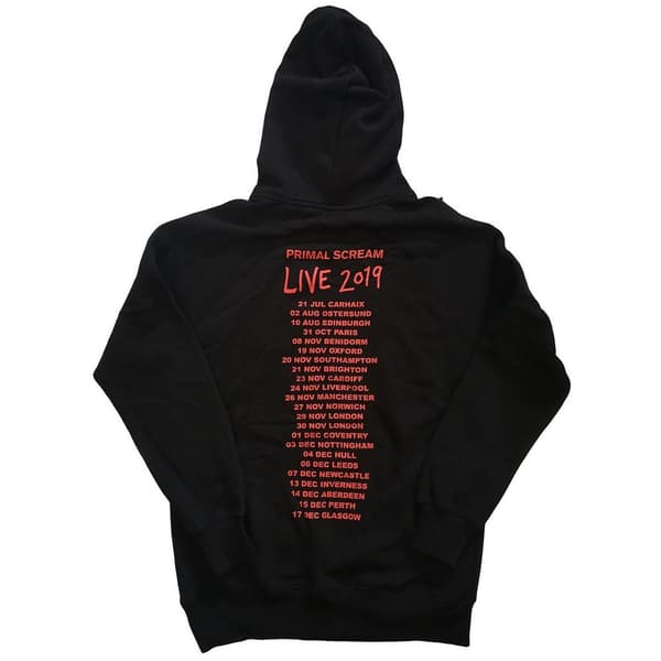 Primal Scream Unisex voksen Maximum Rock ´N´ Roll Back Print Hoodie til voksne
