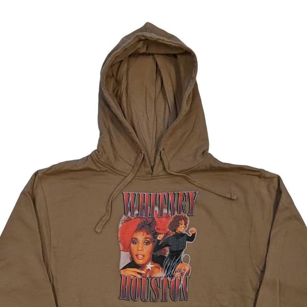 Whitney Houston Unisex voksen 90'er-hyldest-hættetrøje til 90'erne