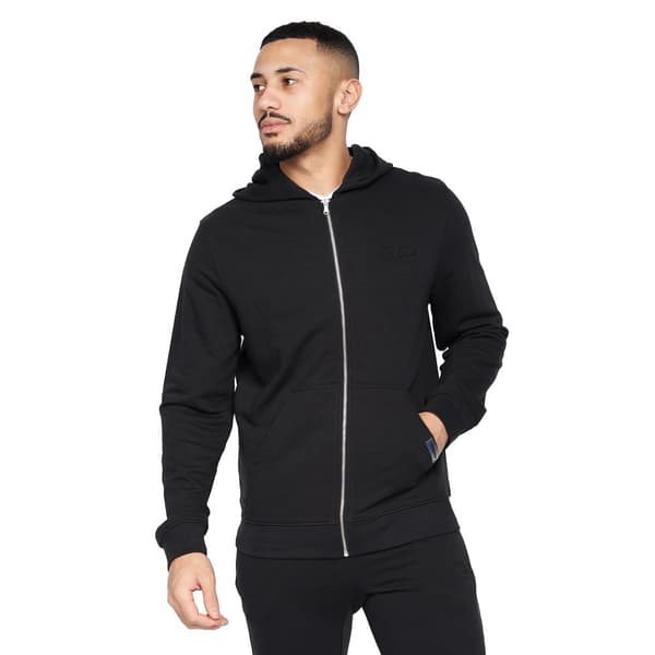 Crosshatch Braxson Hoodie med hel dragkedja för män Black M