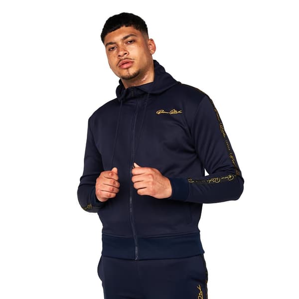 Born Rich Daprela Hoodie med hel dragkedja för män Sky Captain M