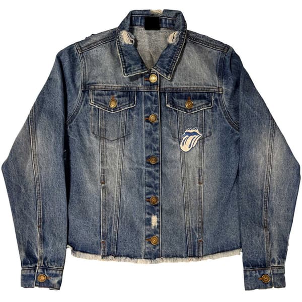The Rolling Stones Kvinder/Damer Script Denim Jacket til kvinder/damer