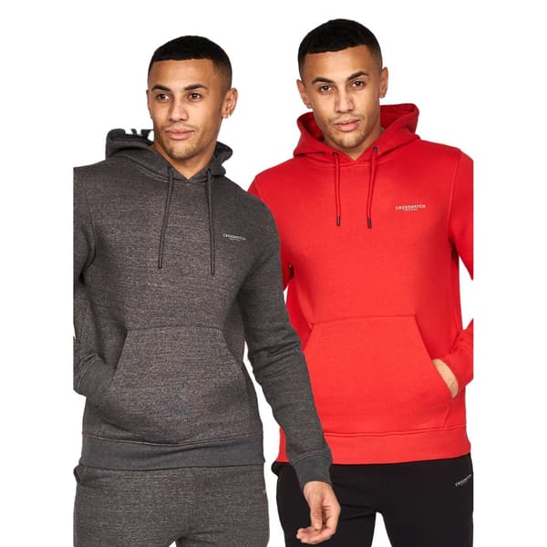Crosshatch Traymax Oversized Hoodie för män (2 st.)
