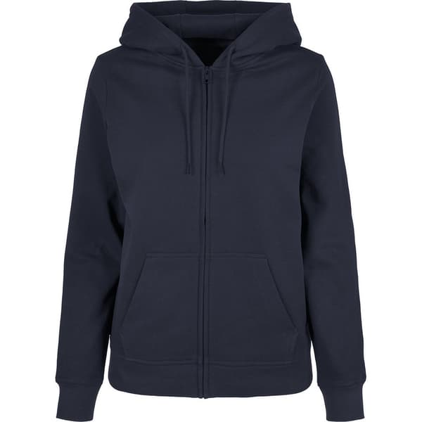 Build Your Brand Womens/Ladies Basic Hoodie med hel dragkedja