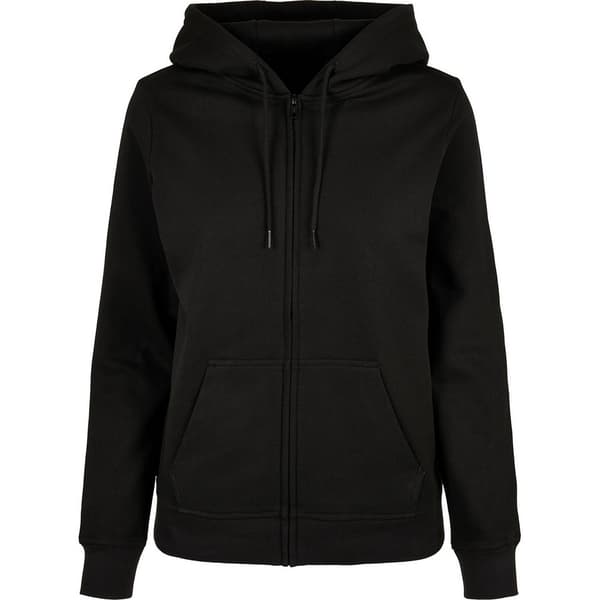 Build Your Brand Womens/Ladies Basic Hoodie med hel dragkedja