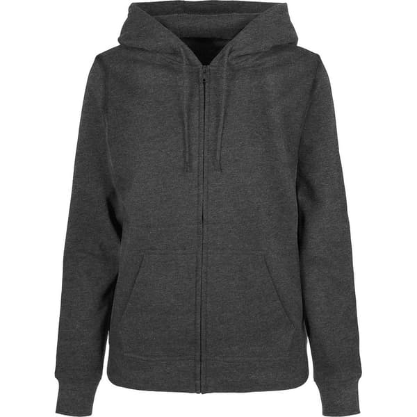 Build Your Brand Womens/Ladies Basic Hoodie med hel dragkedja