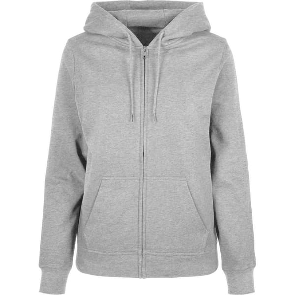 Build Your Brand Womens/Ladies Basic Hoodie med hel dragkedja