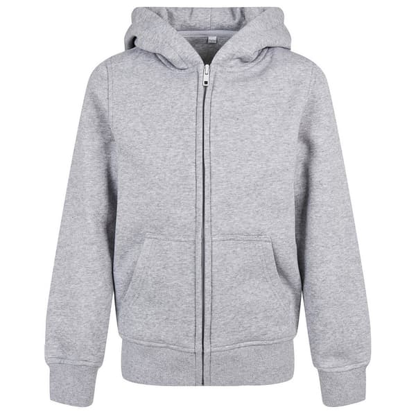 Build Your Brand Childrens/Kids Basic Organic Full Zip Hoodie