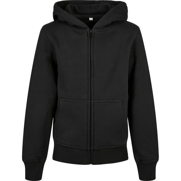 Build Your Brand Childrens/Kids Basic Organic Full Zip Hoodie