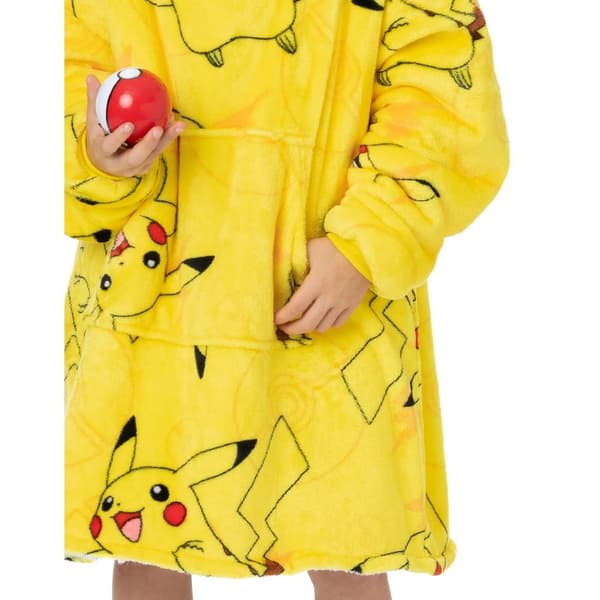 Pokemon Childrens/Kids Pikachu Oversized Hoodie Blanket