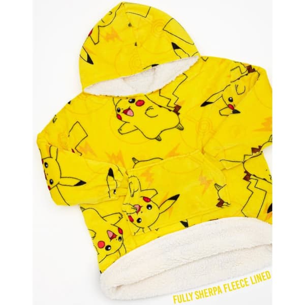 Pokemon Childrens/Kids Pikachu Oversized Hoodie Blanket