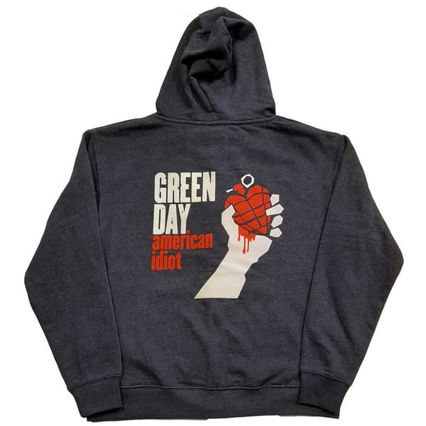 Green Day Unisex voksen American Idiot-hoodie med lynlås med rygprint