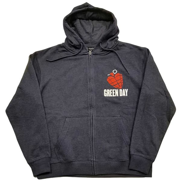 Green Day Unisex voksen American Idiot-hoodie med lynlås med rygprint