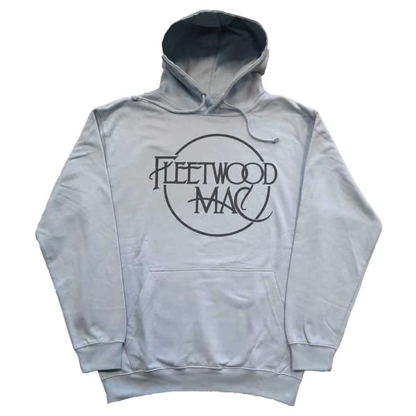 Fleetwood Mac Unisex Adult Classic Logo Hoodie Light Blue M