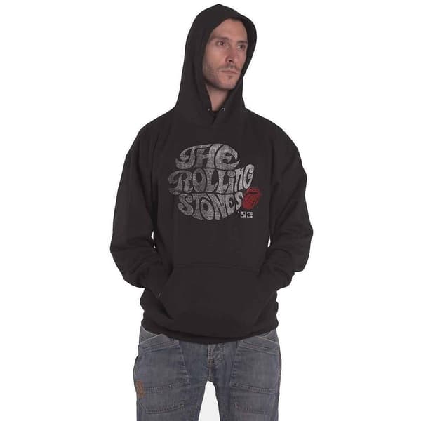 The Rolling Stones Unisex vuxen ´82 Swirl Eco Friendly Logo Hoodie Black M