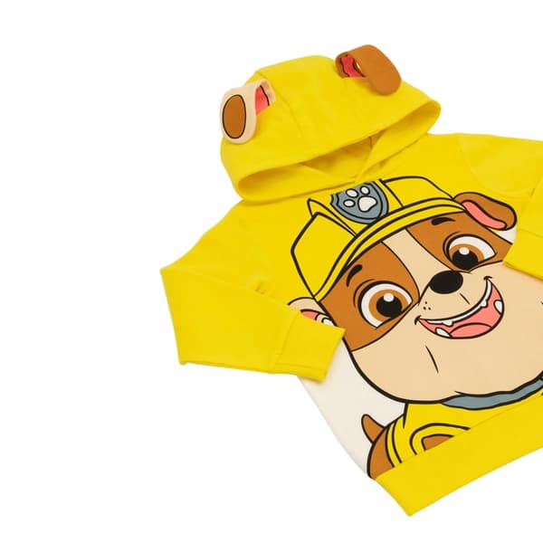 Paw Patrol Børn/børn Rubble 3D-ører 3D-ører 3D-ører hættetrøje