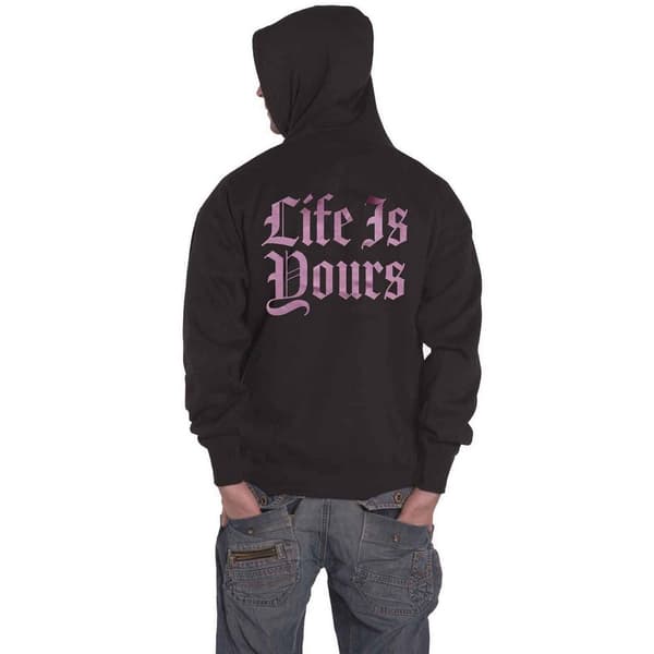 Foals Unisex Adult Life Is Yours Text Hoodie