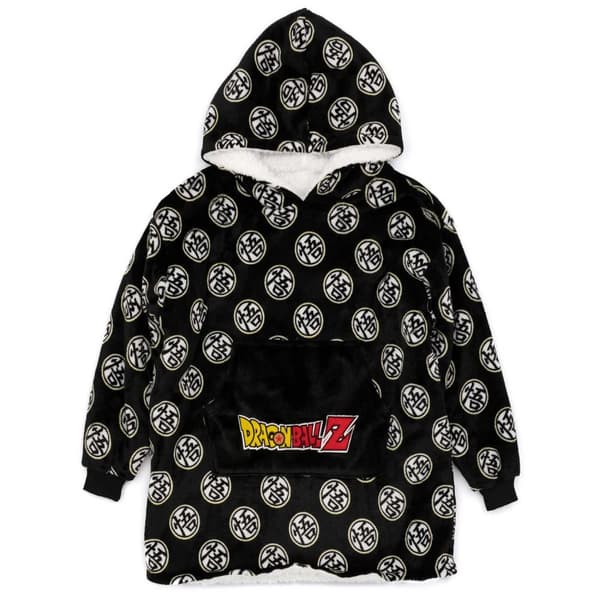 Dragon Ball Z Unisex Vuxen överdimensionerad Hoodie Blanket Black One Size