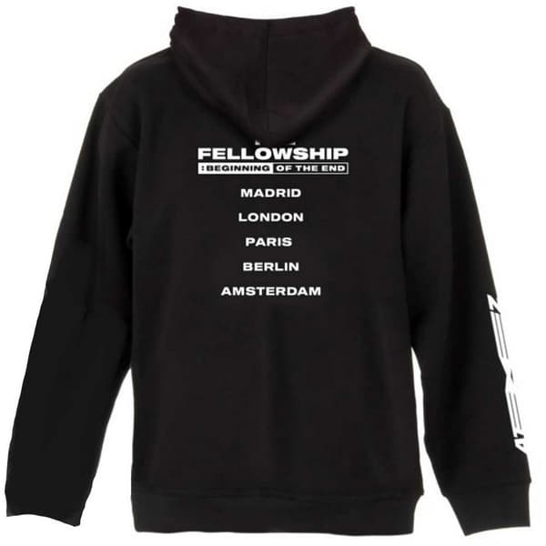 ATEEZ Unisex voksen Fellowship Tour Euro Full Zip Hoodie med lynlås til voksne