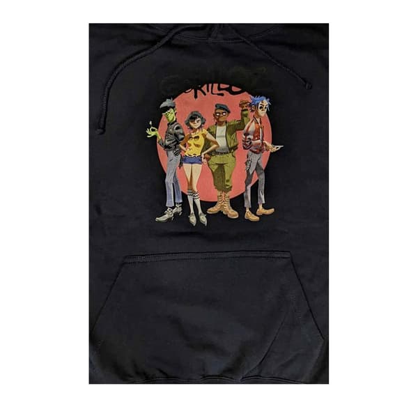 Gorillaz Unisex Adult Group Circle Rise Pullover Hoodie