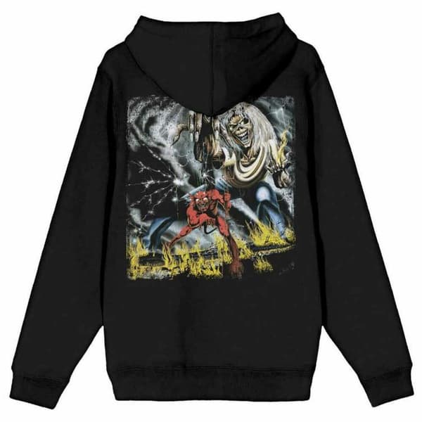 Iron Maiden Unisex Adult Number Of The Beast Album Logo Hoodie