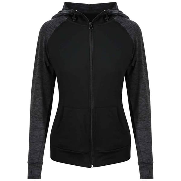 AWDis Cool Womens/Ladies Zoodie Contrast Full Zip Hoodie