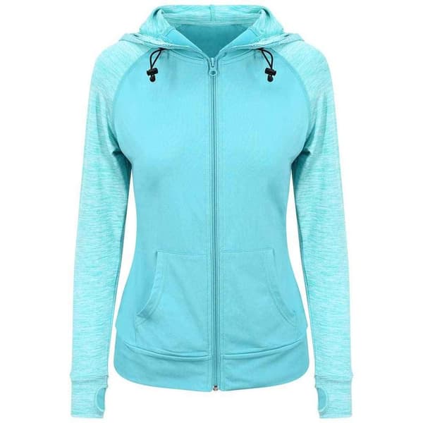AWDis Cool Womens/Ladies Zoodie Contrast Full Zip Hoodie