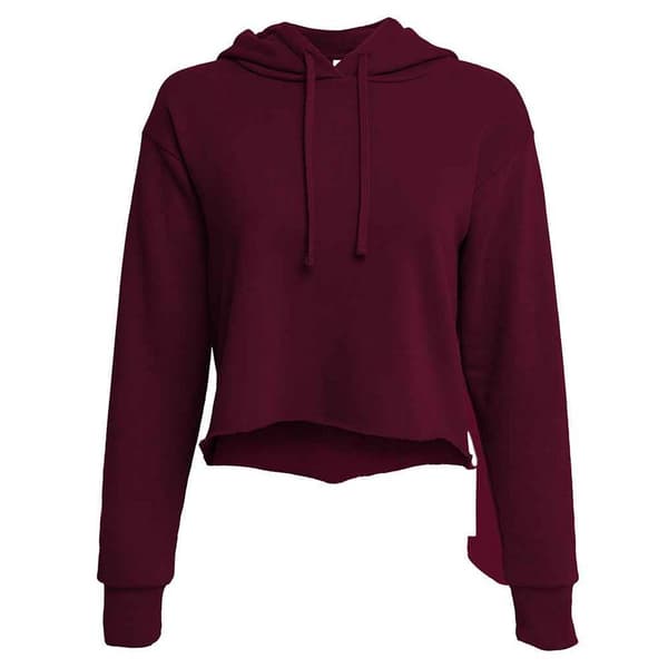 Next Level Apparel Womens/Ladies Laguna Raw Edge Crop Hoodie
