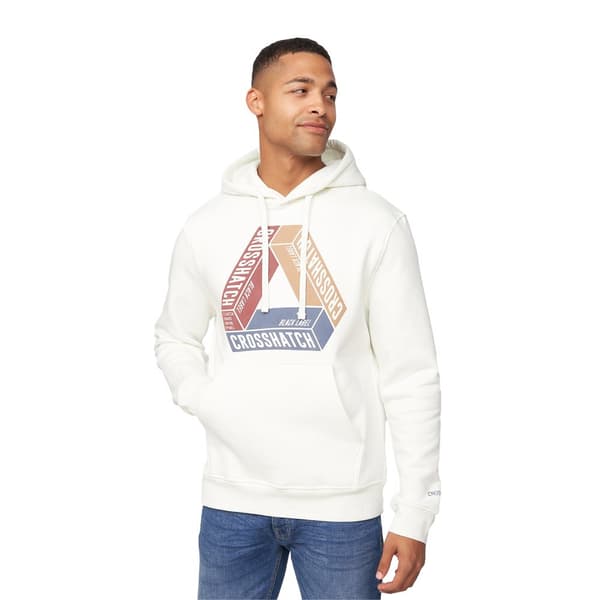 Crosshatch Pashika Hoodie för män Off White L