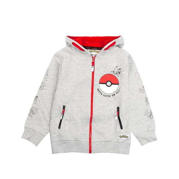 Pokemon Pojkar Gotta Catch Em All Pokeball Hoodie med dragsko och hel dragkedja