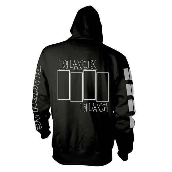 Black Flag Unisex Logo Hoodie för vuxna