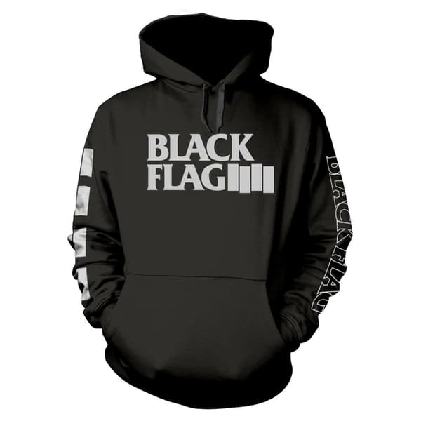 Black Flag Unisex Logo Hoodie för vuxna Black M