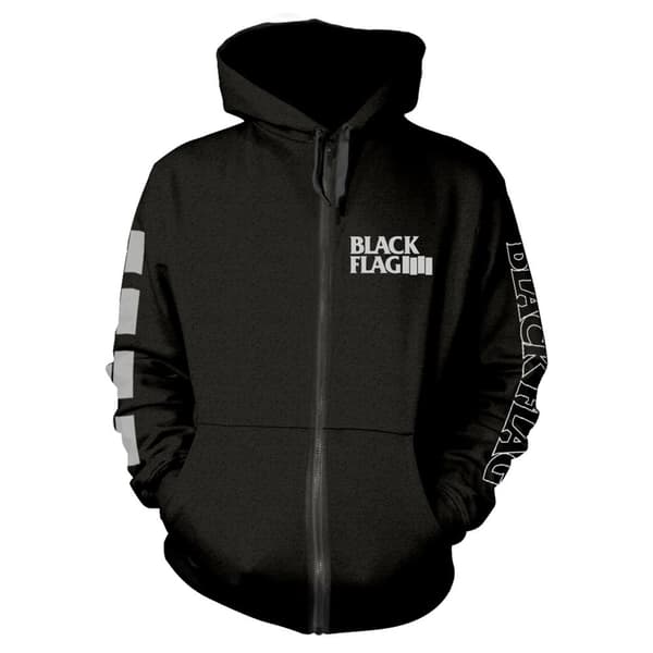 Black Flag Unisex Adult Logo Full Zip Hoodie