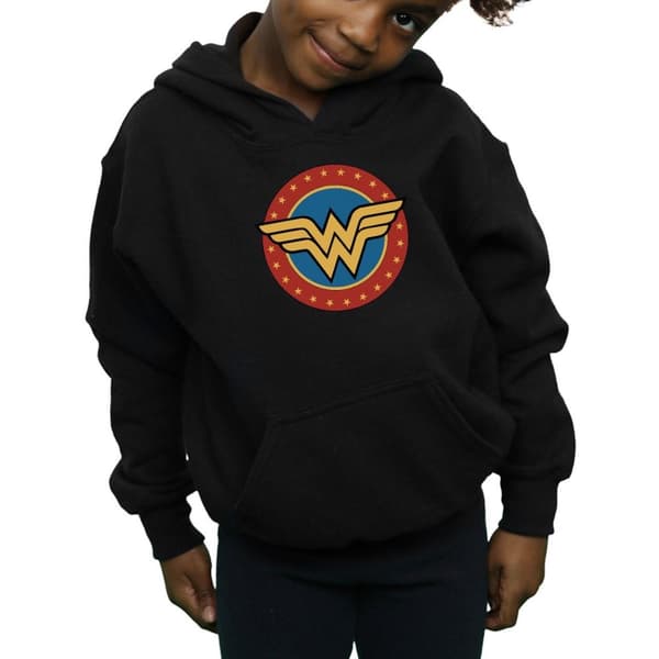 Wonder Woman Huvtröja med logotyp för flickor