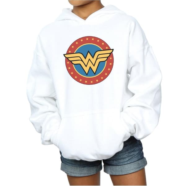 Wonder Woman Huvtröja med logotyp för flickor