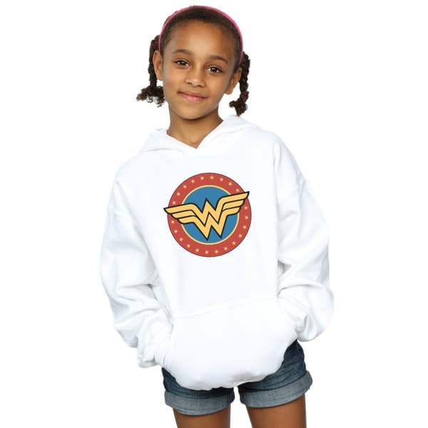 Wonder Woman Huvtröja med logotyp för flickor