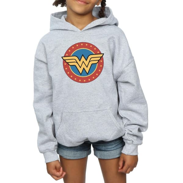 Wonder Woman Huvtröja med logotyp för flickor