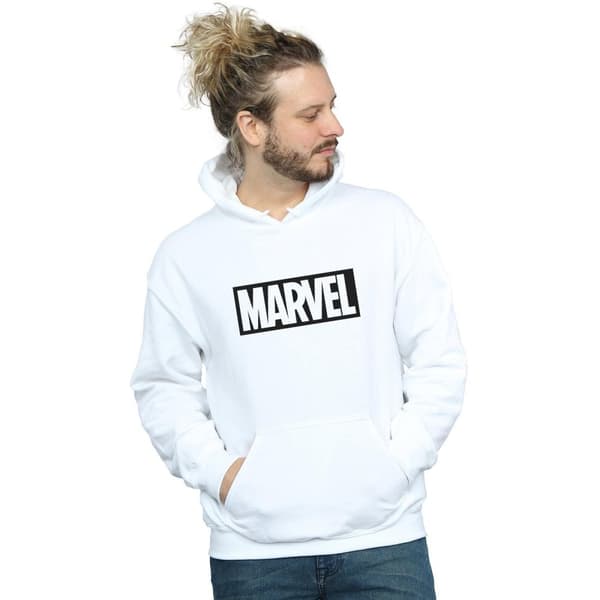 Marvel Mens Outline Logo Hoodie