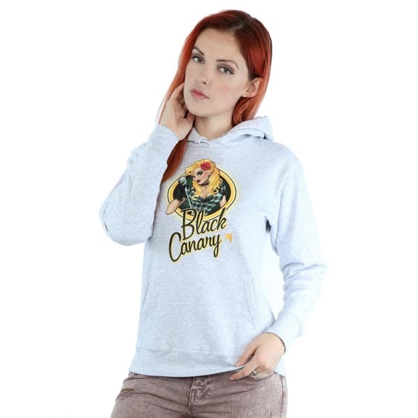 DC Bombshells Kvinnor/Damer Black Canary Heather Hoodie